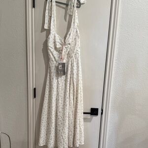 House of CB Alicia white floral midi sundress